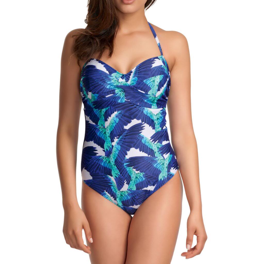 Fantasie Cancun Underwire Twist Halter Swimsuit, Blue Bird
