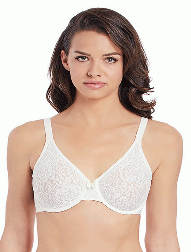 Wacoal Halo Lace Moulded Underwire Bra, Ivory