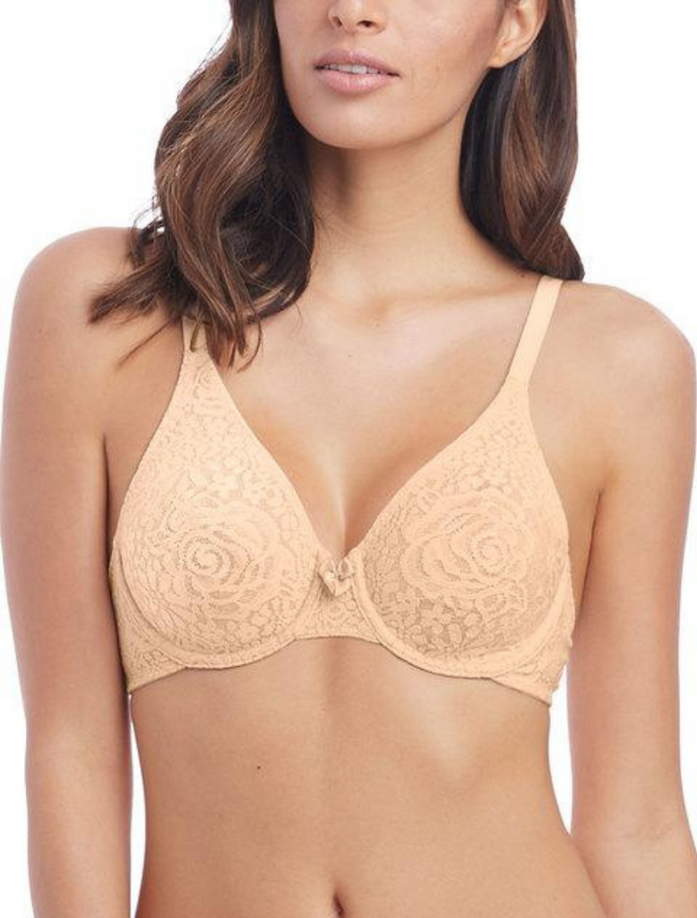 Wacoal Halo Lace Moulded Underwire Bra, Nude