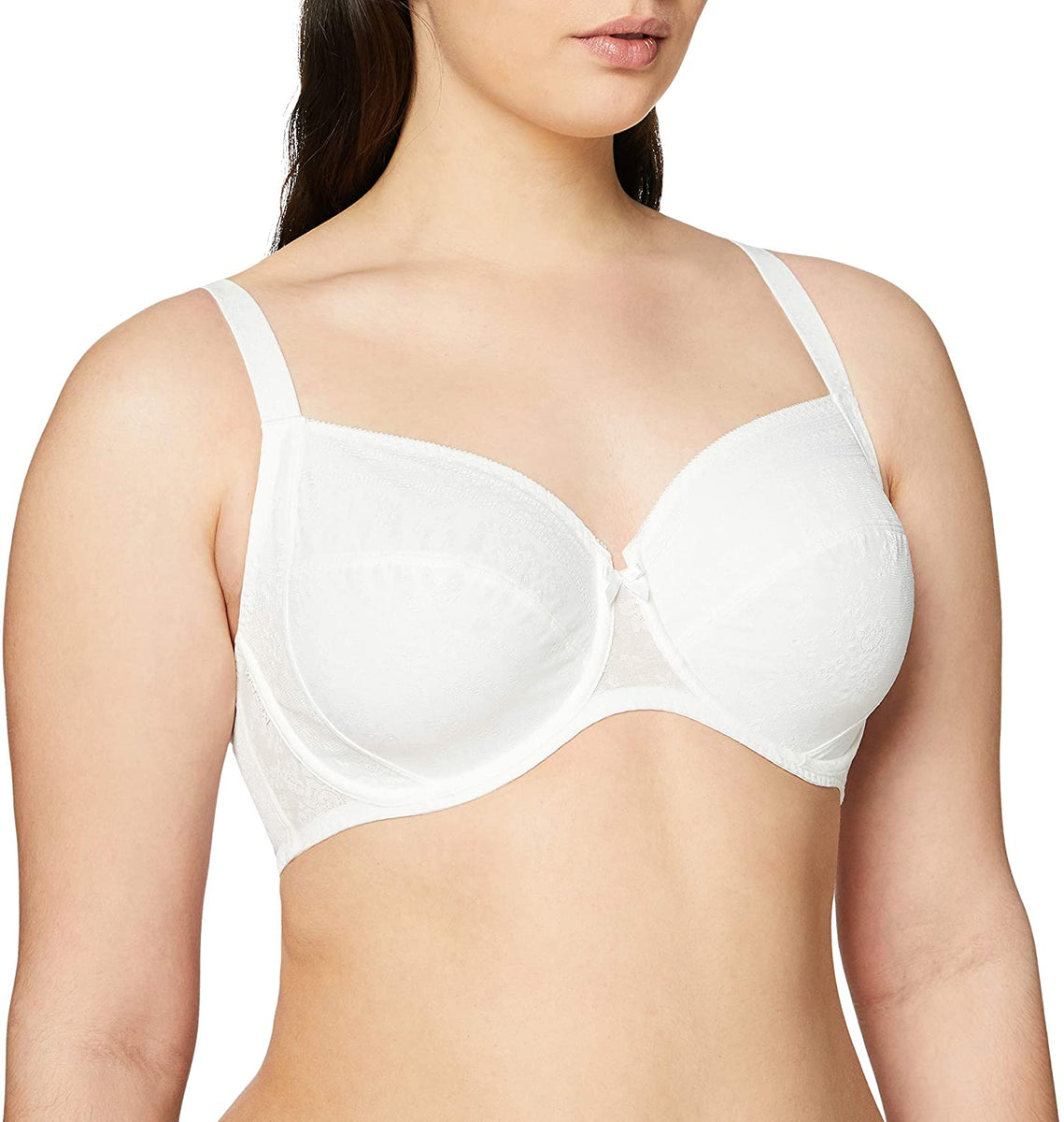 Rosa Faia Fleur Women's Underwire Bra - Size 46D, Anthracite Color, Lace Detail Full Figure Bra - View #2