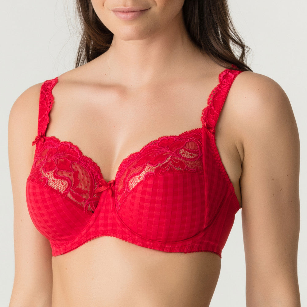 Buy Claura Women Cotton Stone Work Semless Bra One Size 30B Red at