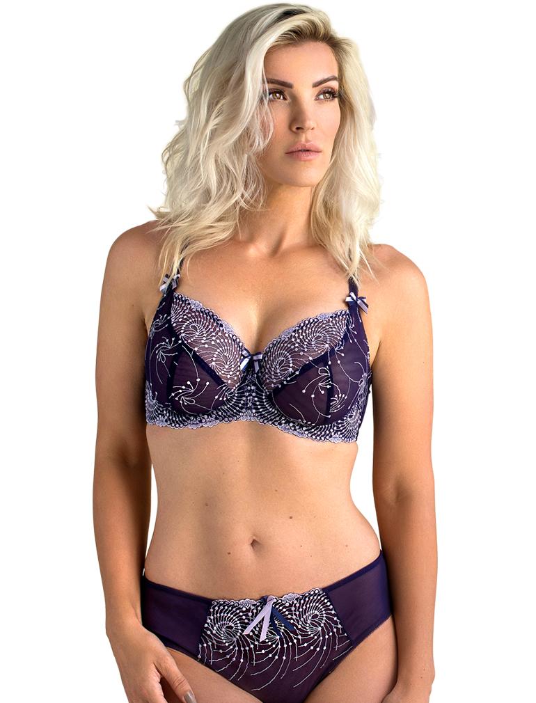 Fit Fully Yours Nicole See-Thru Underwire Lace Bra, Purple Lilac – Bras &  Honey USA