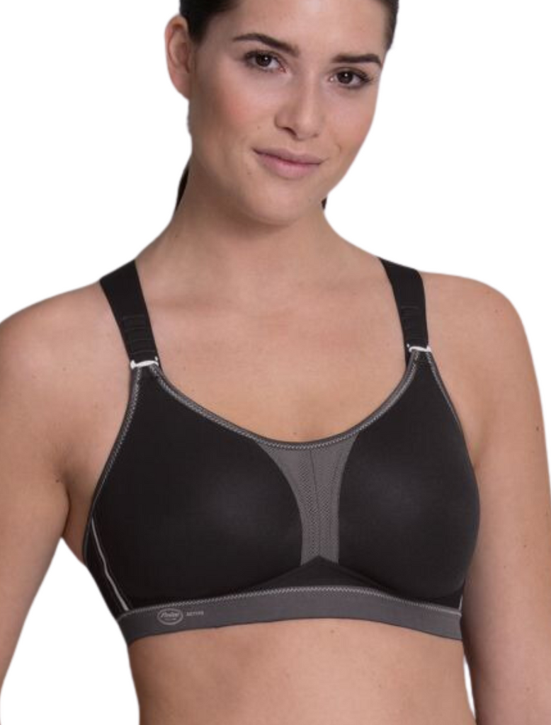 Anita Active Dynamix Star Max Support Sports bra, Black and Anthracite