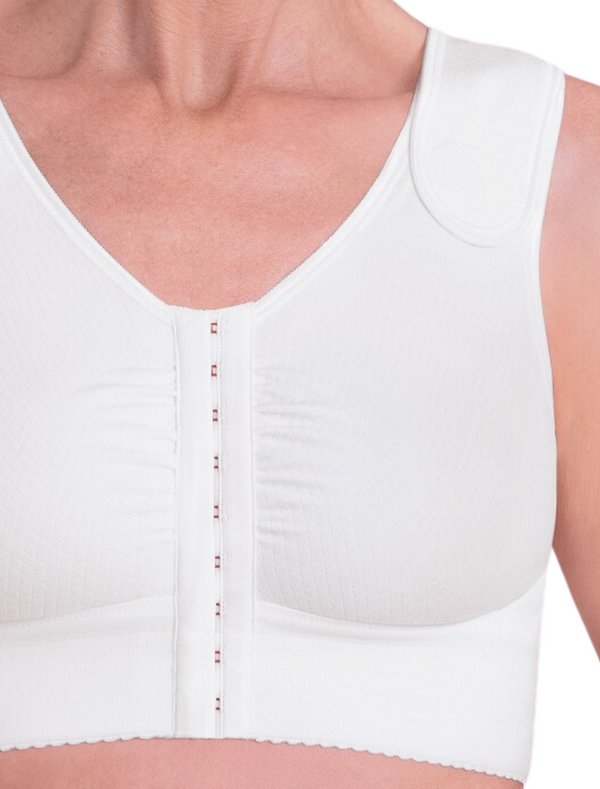 Anita Munich Compression Bra Front Closure Wire-Free Post Operative Bra, White | Anita Compression Bra | Front Closure Bra