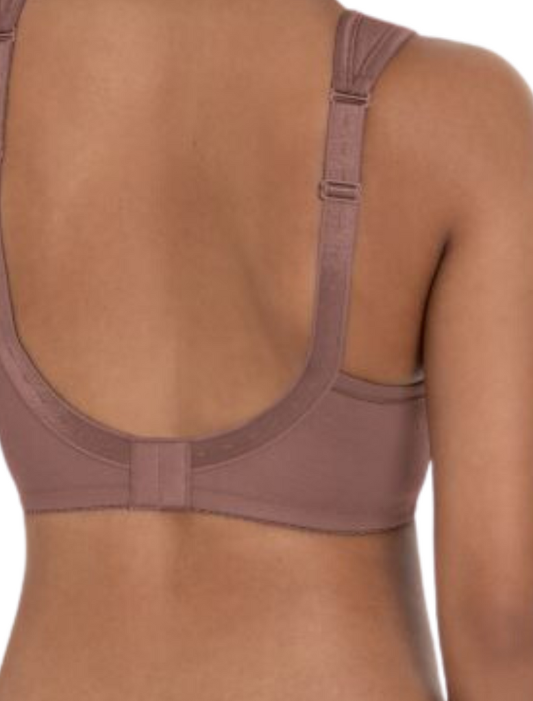 Anita Women's Safina Support Bra 5448 – Non-Wired, Berry Color, 42A, Cotton Blend With Adjustable Straps