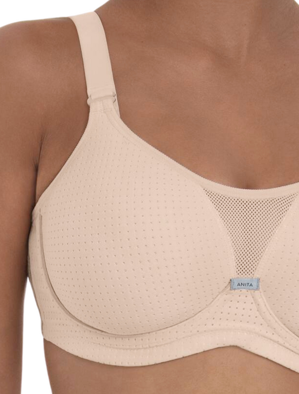 Anita WireX Performance Sports Bra Underwired, Rose | Smart Rose Anita Sports Bra | Pink High Impact Sports Bra