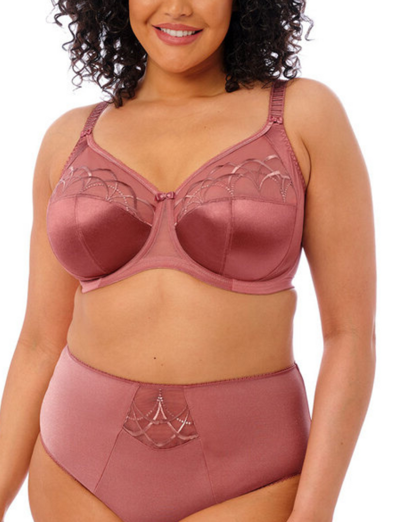  Womens Strapless Bra Unlined Underwire Minimizer Plus Size  Support Gentle Rose 34F