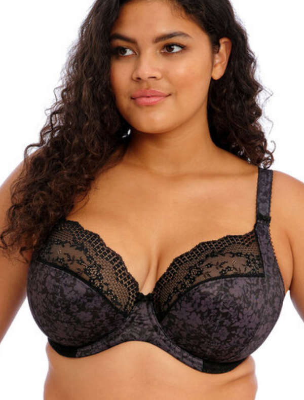 Elomi Lucie Underwire Plunge Bra Stretch Black | Black Elomi Lucie Bra | Elomi Lucie Plunge Bra