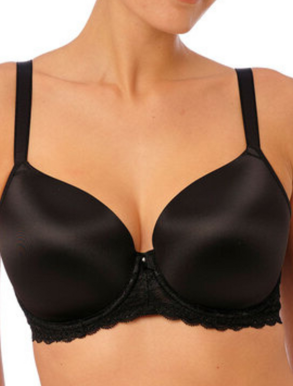 Freya Offbeat Molded Demi T-shirt Bra, Black | Black Molded Bra | Black Freya T-Shirt Bras