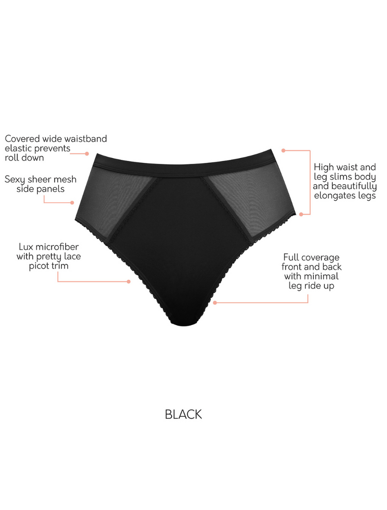 Parfait Micro Dress Panty, Black | Black Parfait French Cut Panties | Bras & Honey USA Parfait Micro Dress Panty, Black | Black Parfait French Cut Panties | Bras & Honey USA