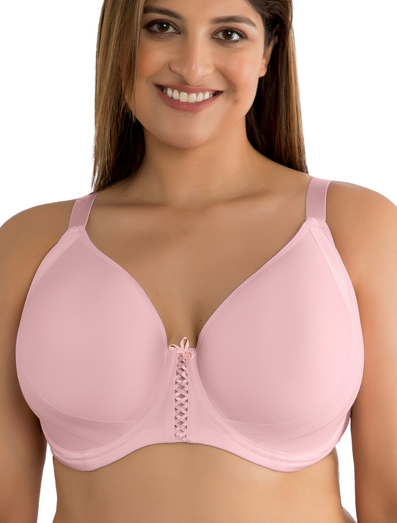 Parfait Shea Molded Spacer Bra Underwired T-Shirt Bra, Petal Pink | Pink Parfait Molded Bra | Petal Pink Molded Spacer Bras
