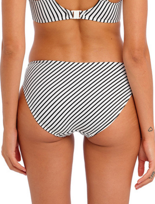 Freya Jewel Cove Classic Swim Brief, Stripe Black | Stripe Black Bikini Briefs | Freya Swimwear