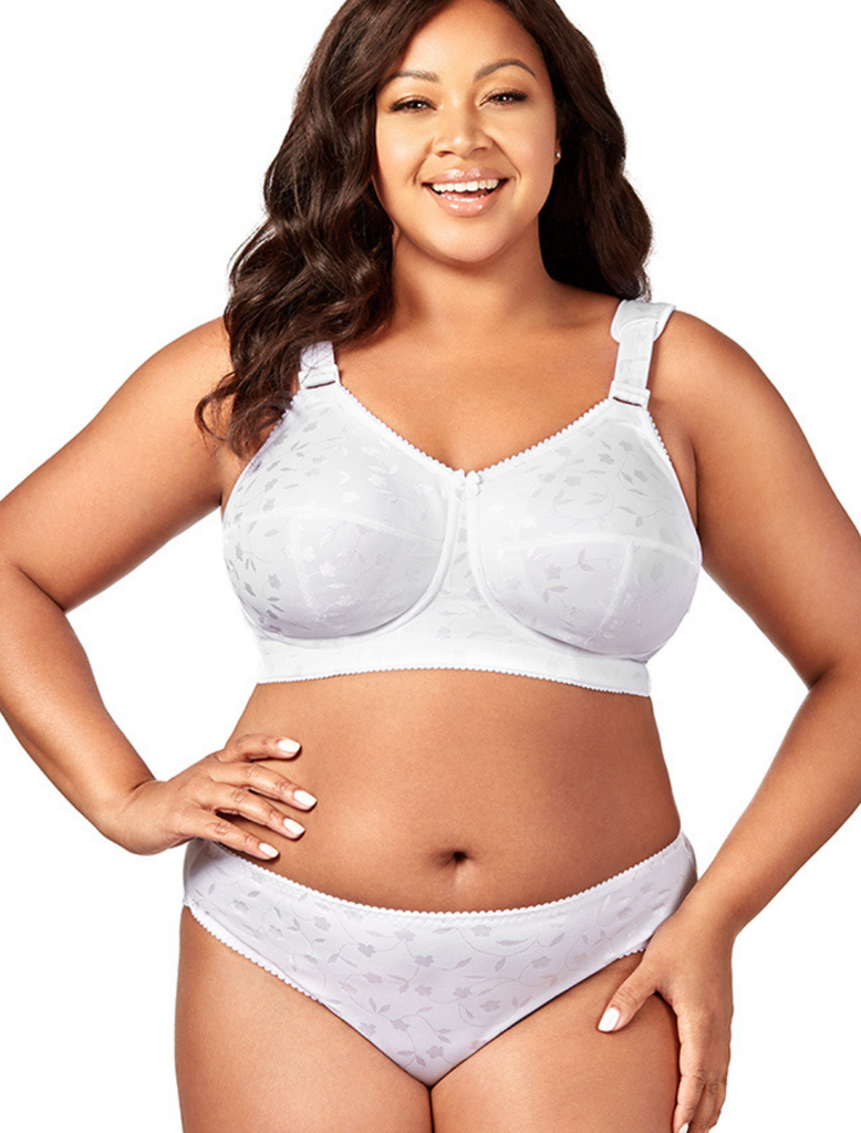Elila 1305F Reggiseno Senza Fili Jacquard Morbido – Taglie Forti, Coppa 52K, Colore Moca