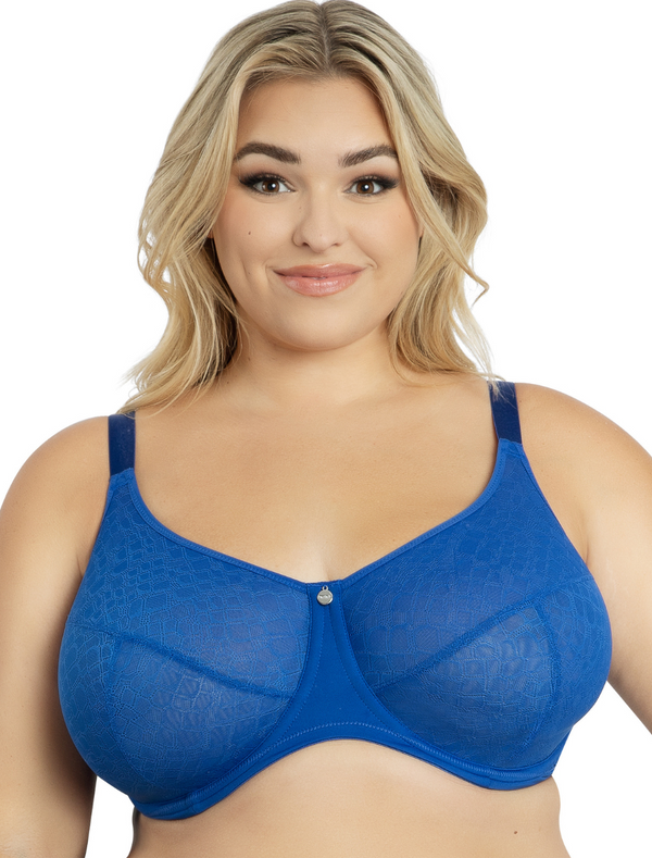 Parfait Enora Bra Underwired Unlined Minimizer Bra Sapphire | Blue Enora Parfait Minimizer Bra | Parfait Enora Minimizer Bras Sapphire