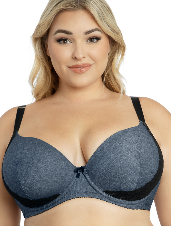 Parfait Casey Plunge Molded Underwire Bra, Denim | Dark Blue Denim Parfait Casey | New Parfait Casey