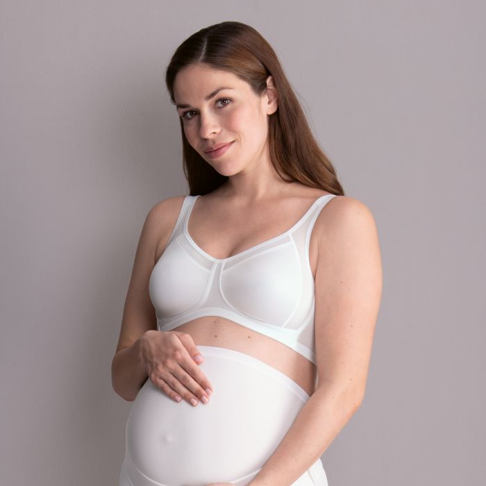 Anita Basic Maternity Bra, White Microfiber Drop Cup Wireless Soft Cup –  Bras & Honey USA