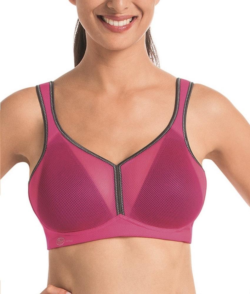 Anita Active Air Control Wirefree Padded Sports Bra Pink/Anthracite