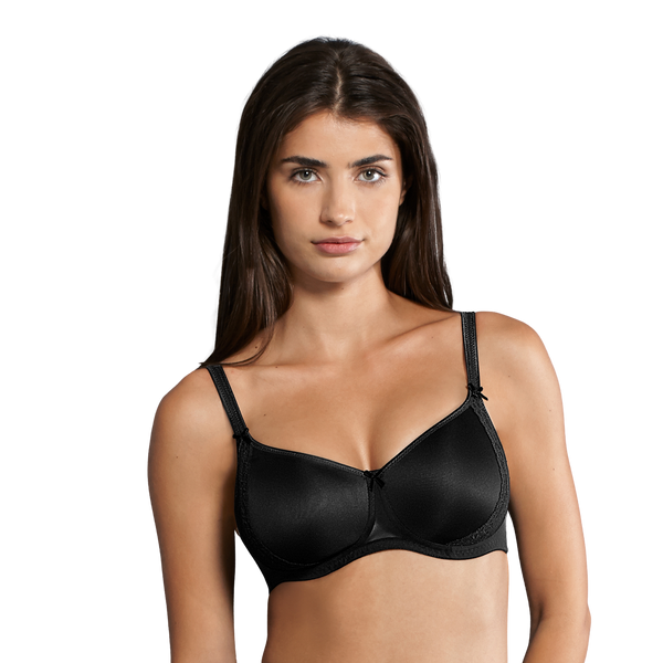 Anita Rosa Faia Lace Rose Wireless Contour Bra, Black