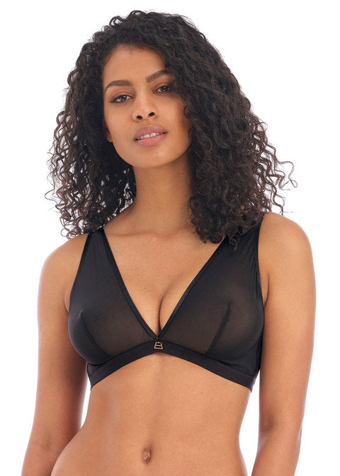 black wired bralette