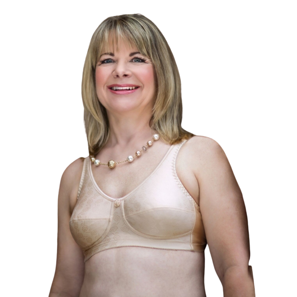 American Breast Care Sujetador 103 Rose Beige | Sujetadores de mastectomía con bolsillos beige