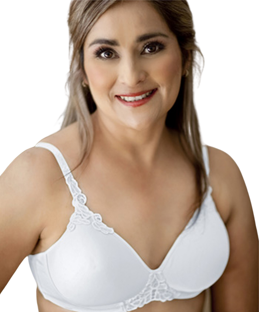 Elomi Womens Cate Wirefree Soft Cup Bra, 42C, White 