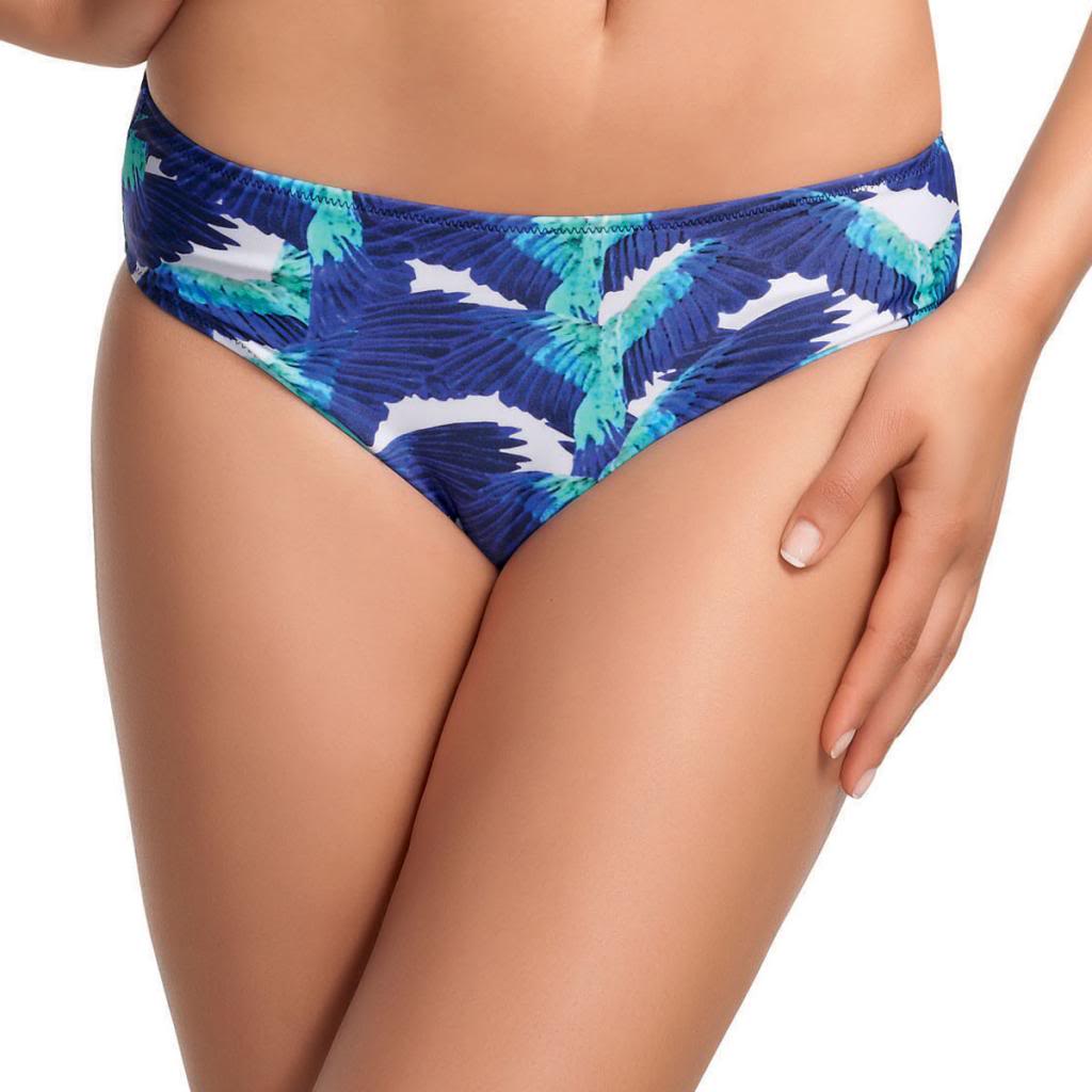 Braguita de baño tipo bikini Fantasie Cancún de talle medio, pájaro azul