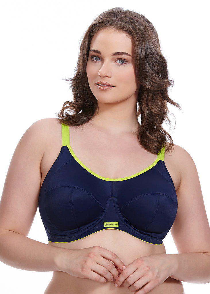 Elomi Energise Underwire Sports Bra With J Hook, Navy