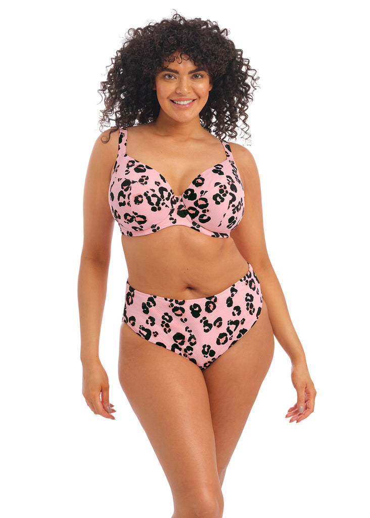 Elomi Swim Kambuku UW Plunge Bikini Top, Pink – Bras & Honey USA