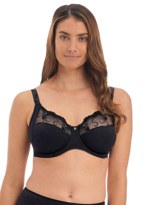 Fantasie Women's Illusion Full Coverage Underwire Bra - Floral Lace, Black, 40DD
