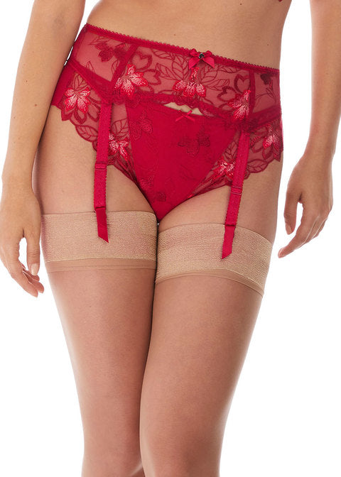 Fantasie Leona Suspender Belt, Red