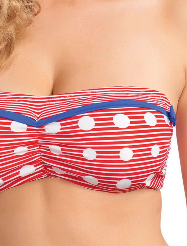 Freya Hello Sailor Underwire Bandeau Top, Red