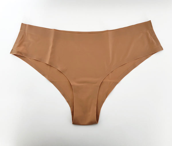 Bras & Honey Invisible Stretch Hipster Panty, Caramel 3 Pack