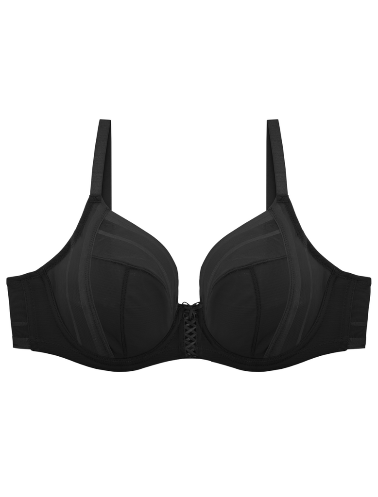 Parfait Shea Plunge Bra Underwired Unlined Bra, Black | Black Parfait ...