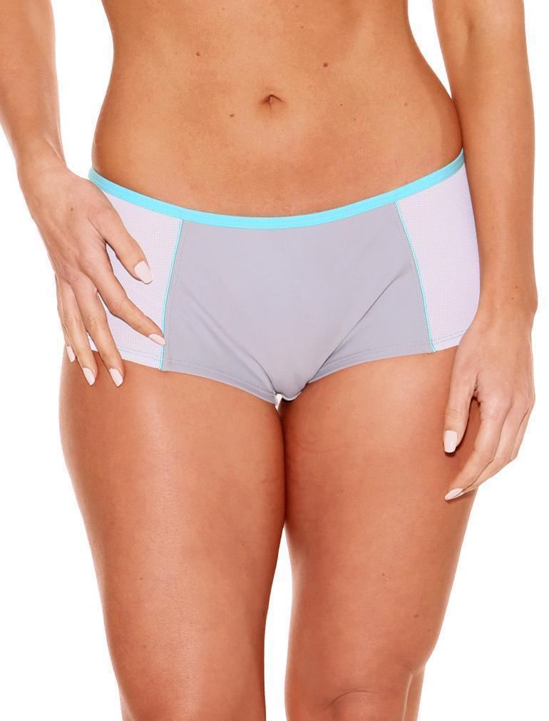 Fit Fully Yours Pauline Boyshort Panty, Silver Teal