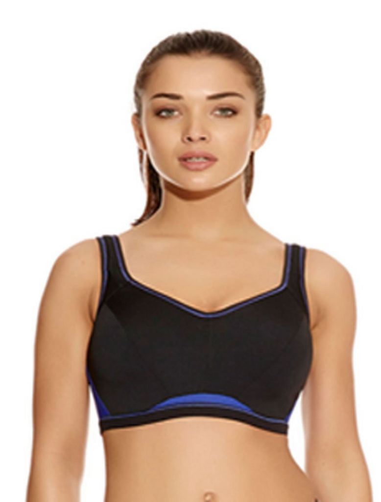 The Freya Active Underwire Crop Top and Molded Sports Bra in Electric Black  – Bras & Honey USA