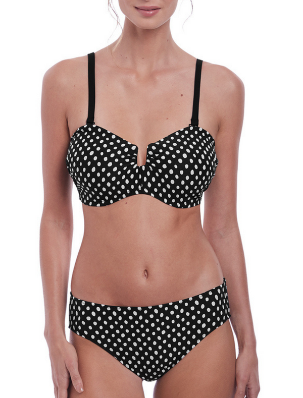 Fantasie Santa Monica Underwire Bandeau Multiway Bikini Top, Black