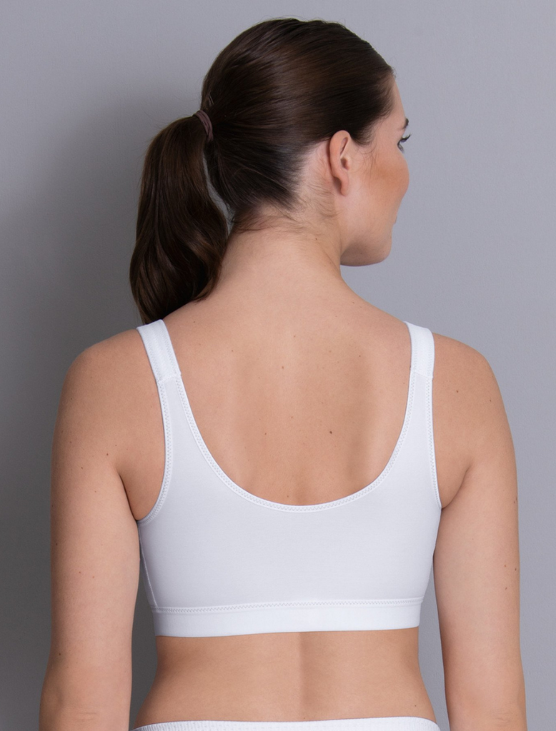 Anita Firm Support Front Closure Sports Bra White White Front