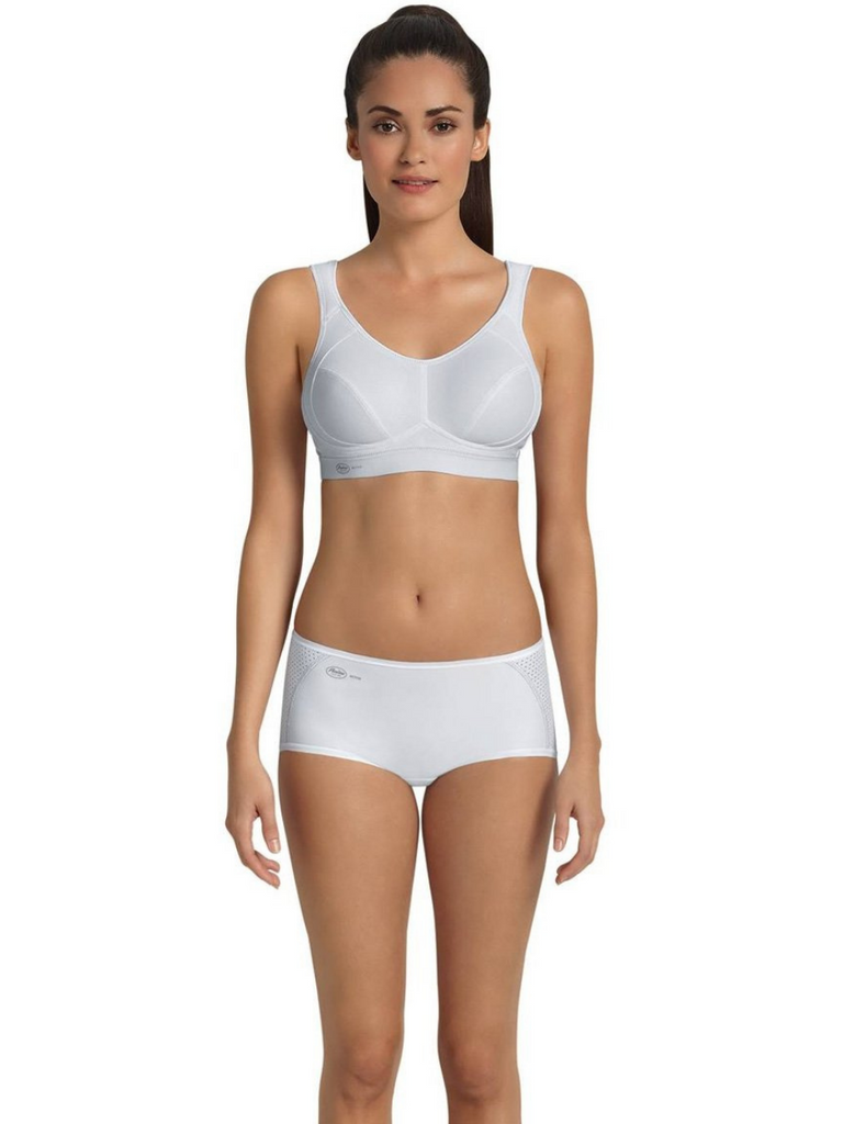 The Anita Maximum Support and Extreme Control Wire Free Sports Bra in white  – Bras & Honey USA