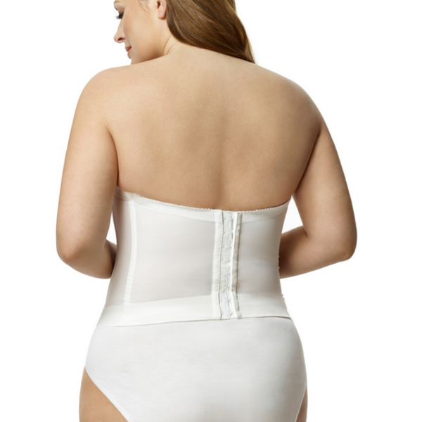 Elila Smooth Longline Strapless Bra, White | Longline Bras | White Bustier
