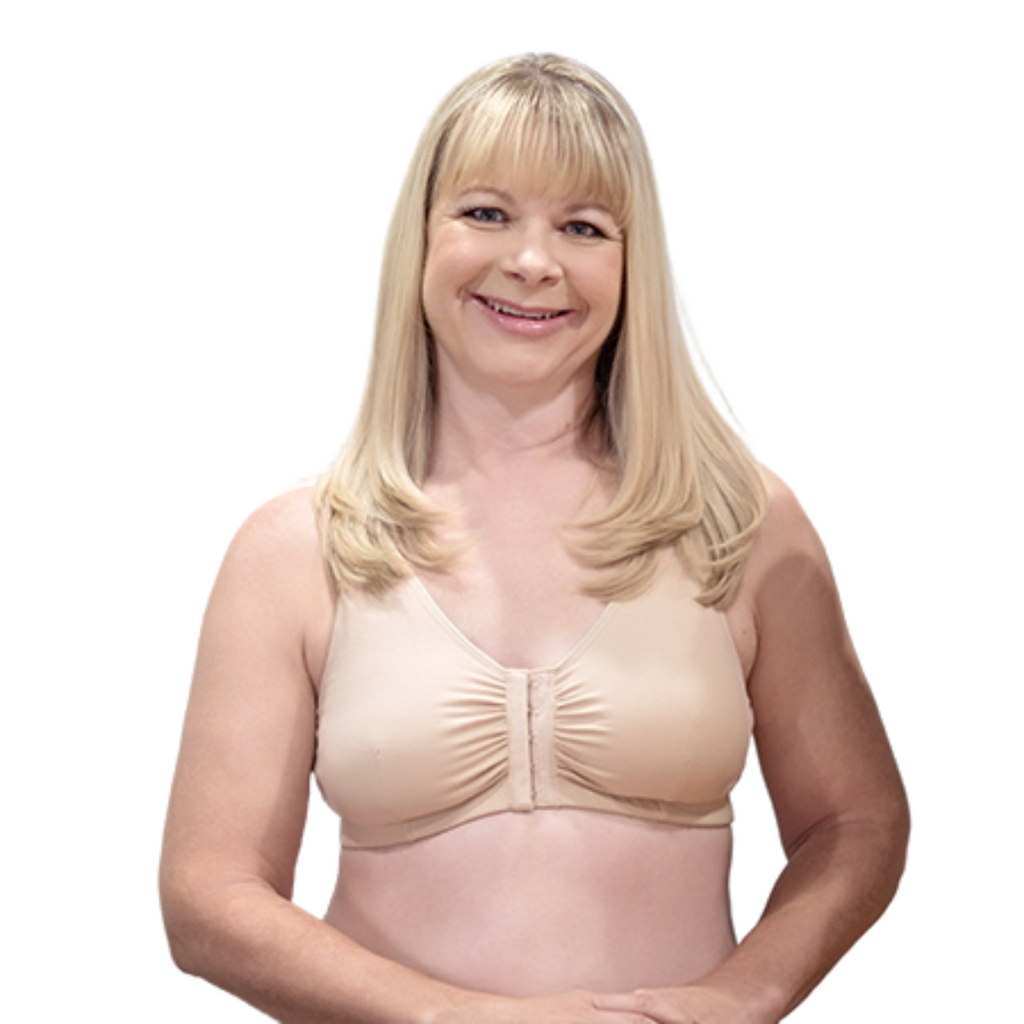 American Breast Care 110 Leisure Bra, Beige | Beige ABC Leisure Front Closure bras