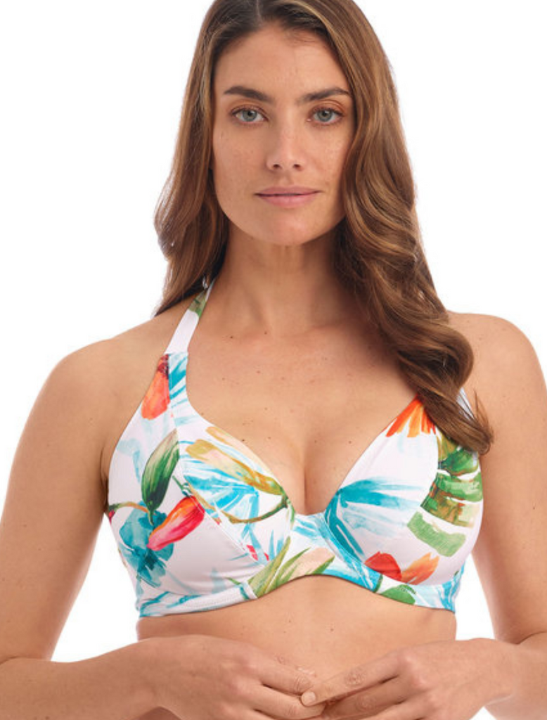 Fantasie Kiawah Island Underwire Halter Bikini Top, Aquamarine