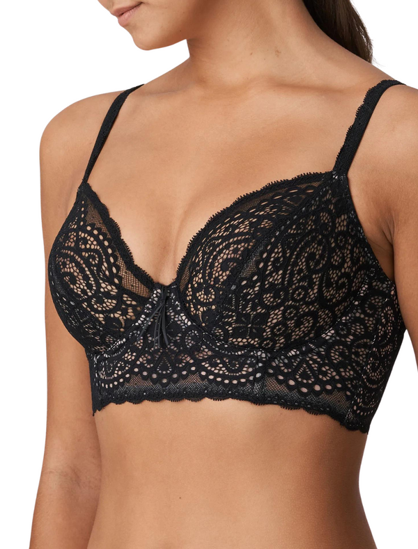 PrimaDonna Twist I Do Plunge Longline Bra Underwired, Black