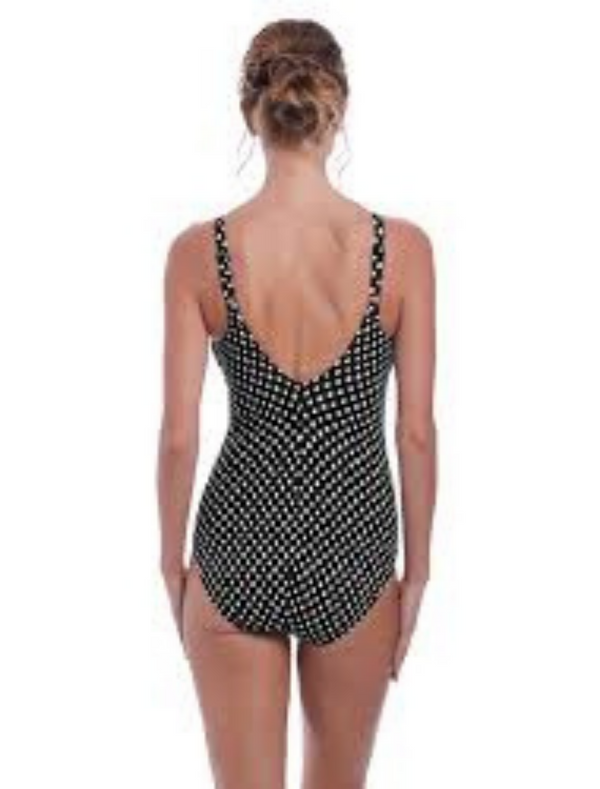 Fantasie Santa Monica Black and White Underwire Twist Front Suit - Light Control
