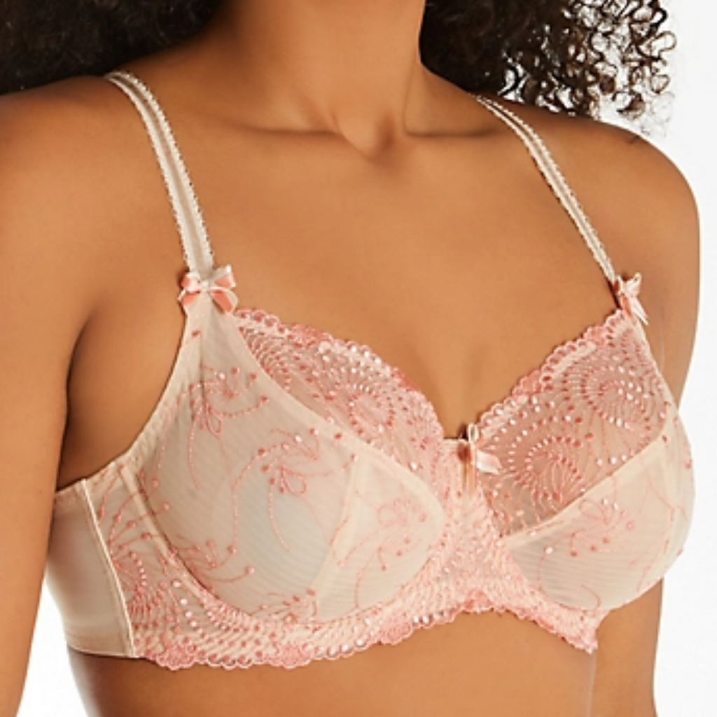 Fit Fully Yours Nicole See-Thru Underwire Lace Bra, Ivory/Cream Sunset