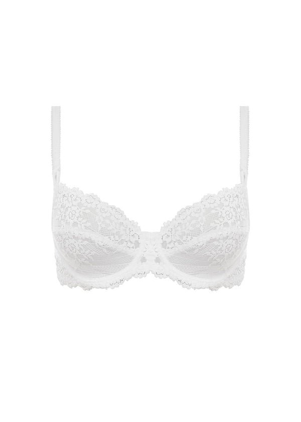 Wacoal Embrace Lace Underwire Bra, White | Delicious White Wacoal Bras