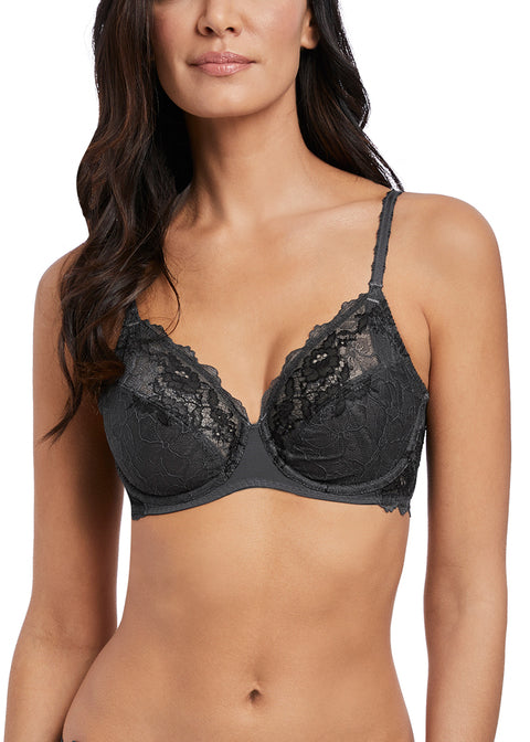 Wacoal Lace Perfection Average Wire Bra, Charcoal