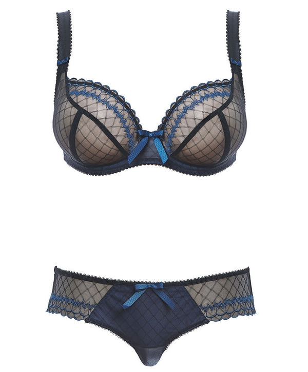 Sujetador balconette escotado con aros Pulse de Freya, negro