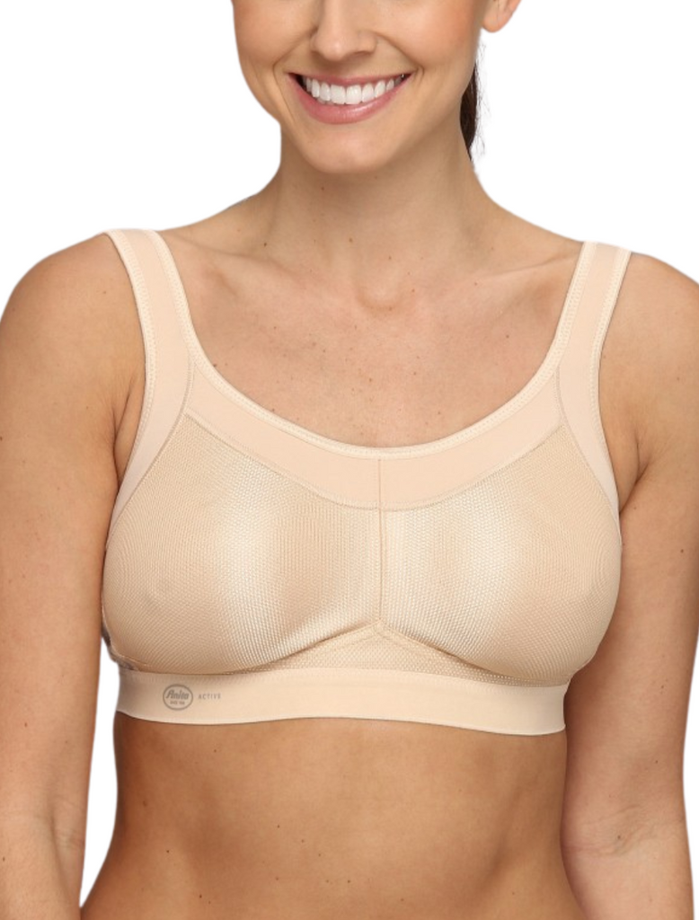 Active Front Close Sports Bra White 44A by Anita