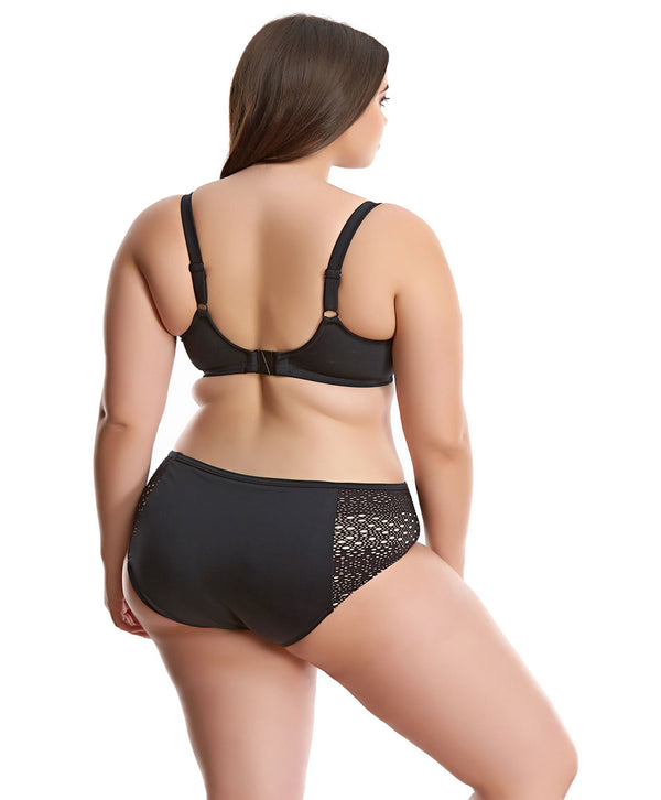 Elomi Swim Indie Underwire Plunge Bikini Top, Black