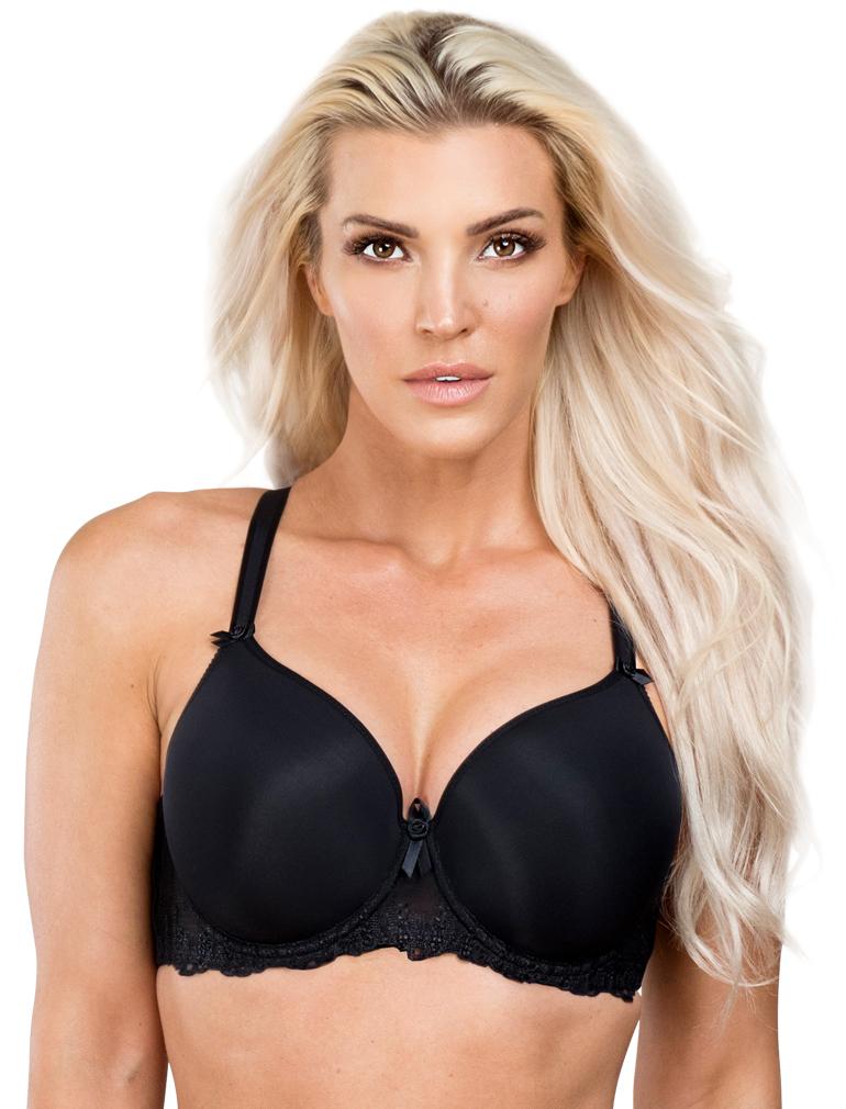 Fit Fully Yours Elise Molded Underwire Bra, Black